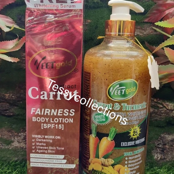 Veet Gold Carrot And Turmeric Shower GelAnd Lotion2 In 1 Set